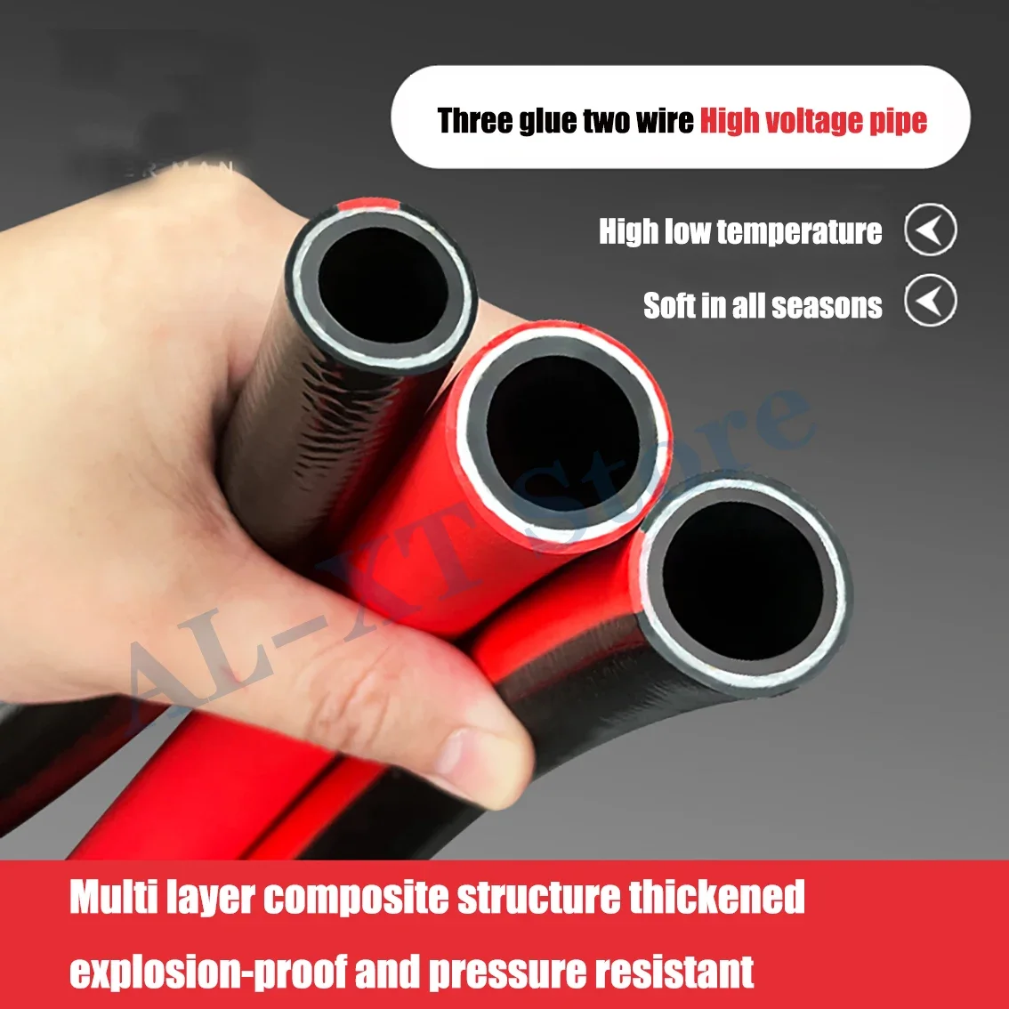 1M/2M/3M Rubber PVC High-pressure Hose Line Water Pump Air Cannon Garden Soft Water Pipe 6mm 8mm 10mm 12mm 13mm 16mm 19mm 20mm