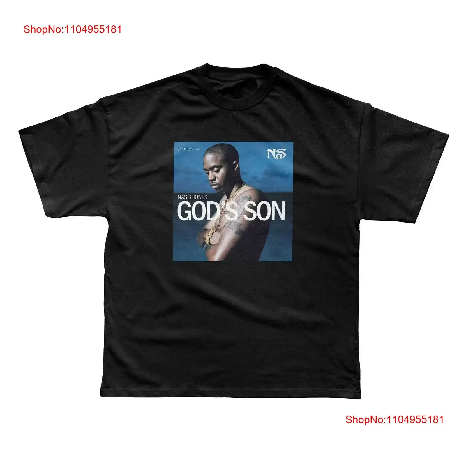 

Nas God's Son Premium T shirt vintage Washed Casual Breathable Versatile Top For Everyday Wear homme Stretched designer clothes