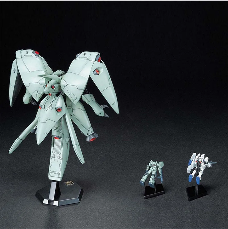 Bandai original gundam modelo garagem kit hgm série 1/550 gundam Amx-002 neue Ziel anime figura de ação montagem modelo brinquedos