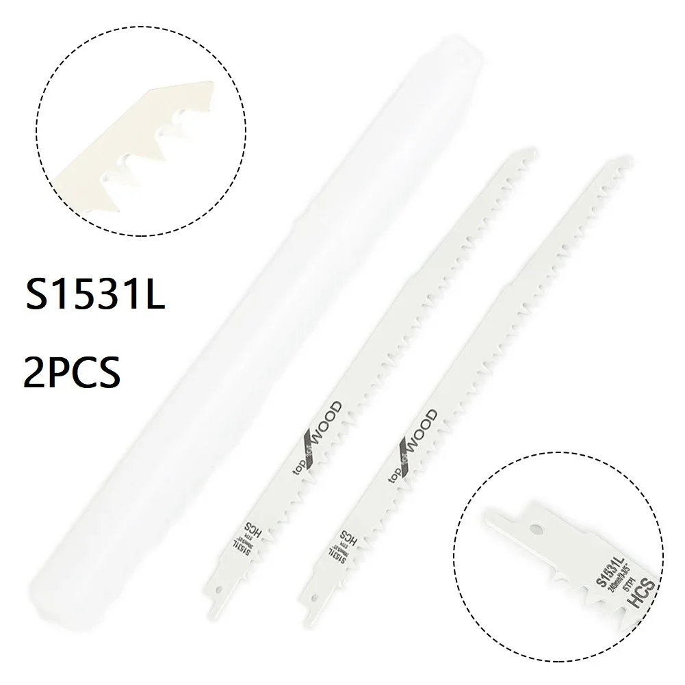 Hoja de sierra alternante para carpintería, herramienta de corte rápido 5TPI, 240mm, 9,5, 2 piezas, S1531L, para madera, Metal y plástico