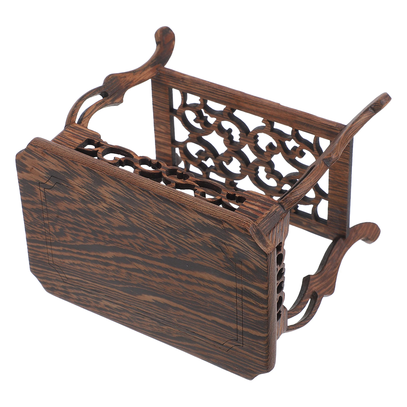 

Chinese Style Wooden Pedestal Stand Exquisite Indoor Plant Vase Display Base Oriental Bonsai Sculpture Rack for Home Office