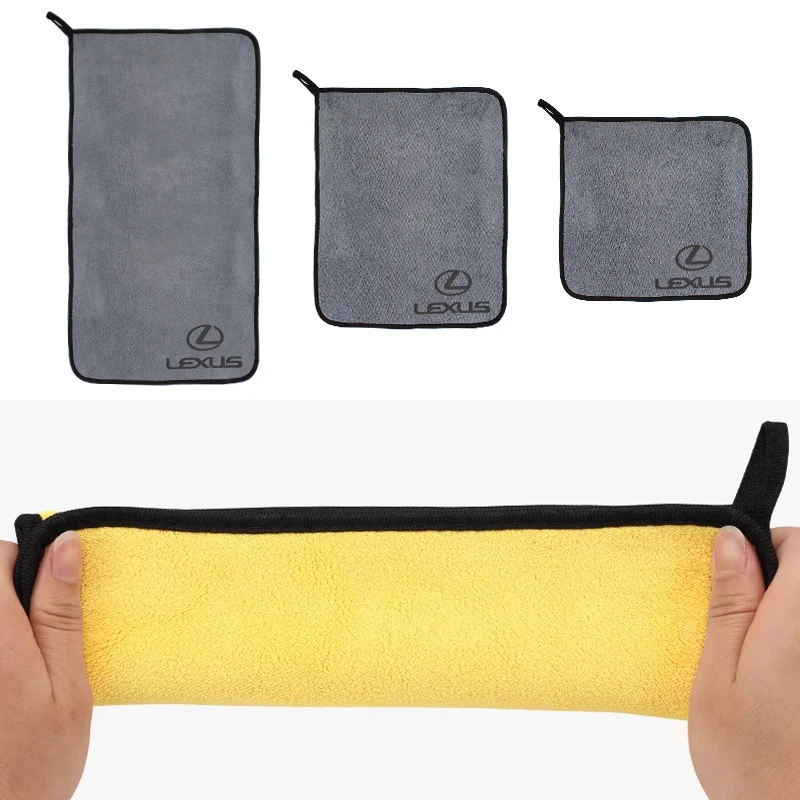 Extra Soft Car Microfiber Cleaning Towels Thickened Soft Auto Washing Drying Cloth For Lexus IS350 IS300 IS250 IS200 Accessories