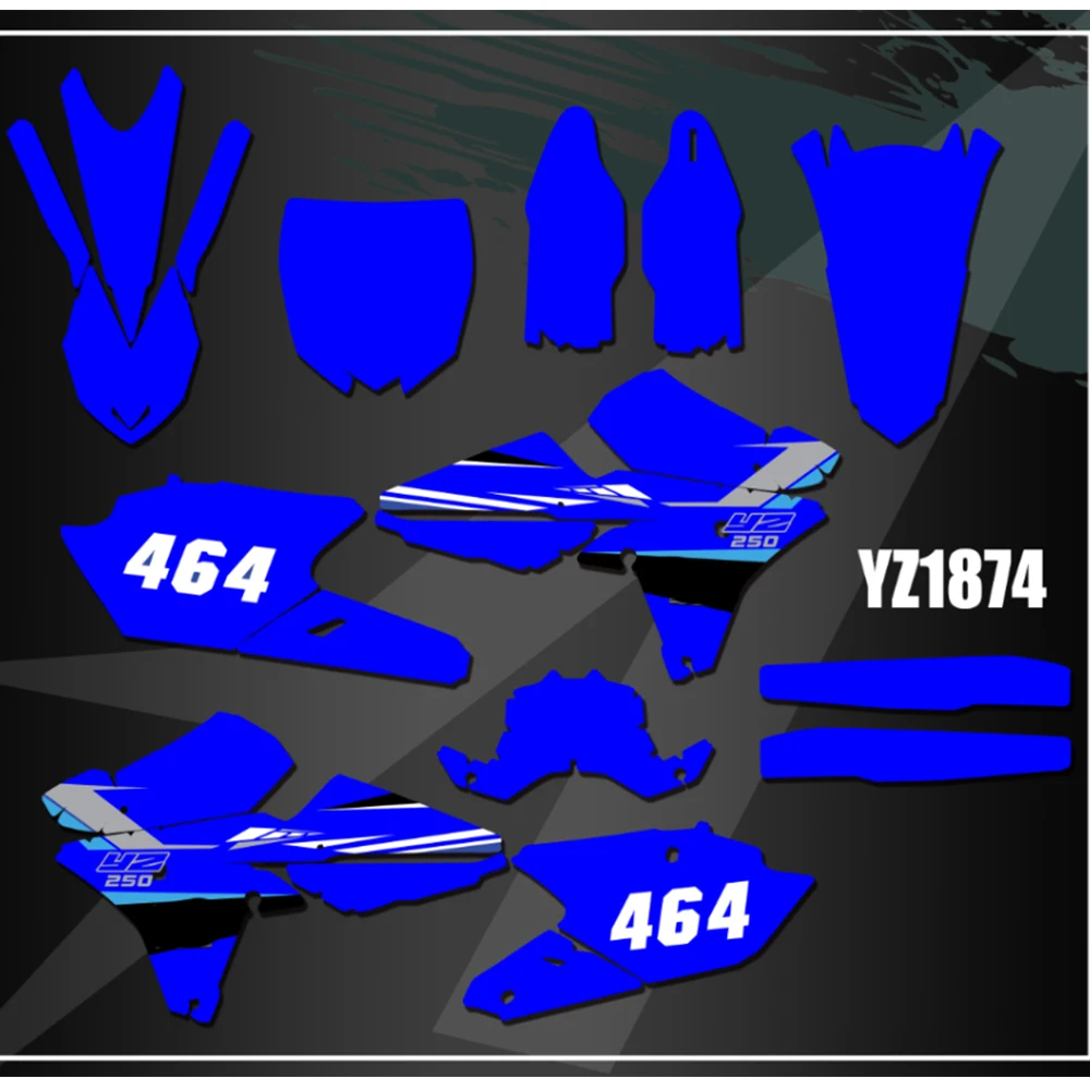 For yamaha YZ250F YZF250 2014 2015 2016 2017 2018 3M GRAPHICS Stickers Decals For YZF450 YZ450F 2014-2017 For YZ250FX 2015-2019