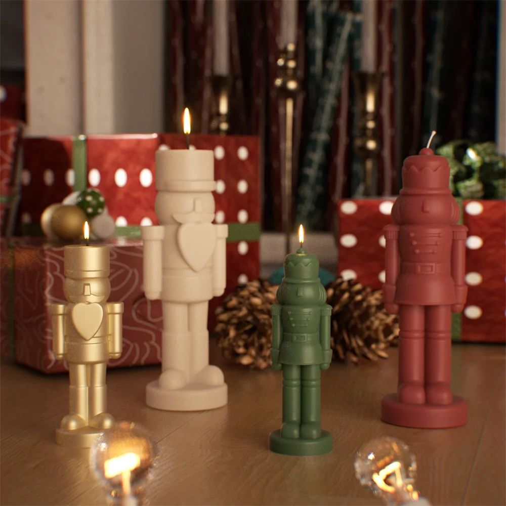 

Nicole Nutcracker Silicone Molds Candles Christmas Aromatherapy Candle Mould DIY Candle Making Supplies