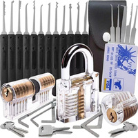Locksmith Transparent Locks Pick Visible Cutaway Mini Practice View Padlock Hasps Training Skill For Furniture Hardware