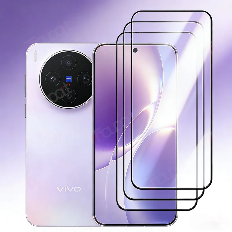 

3 шт. защитное стекло для экрана VIVO X300S, HD прозрачное, устойчивое к царапинам, переднее закаленное стекло с полным покрытием клеем