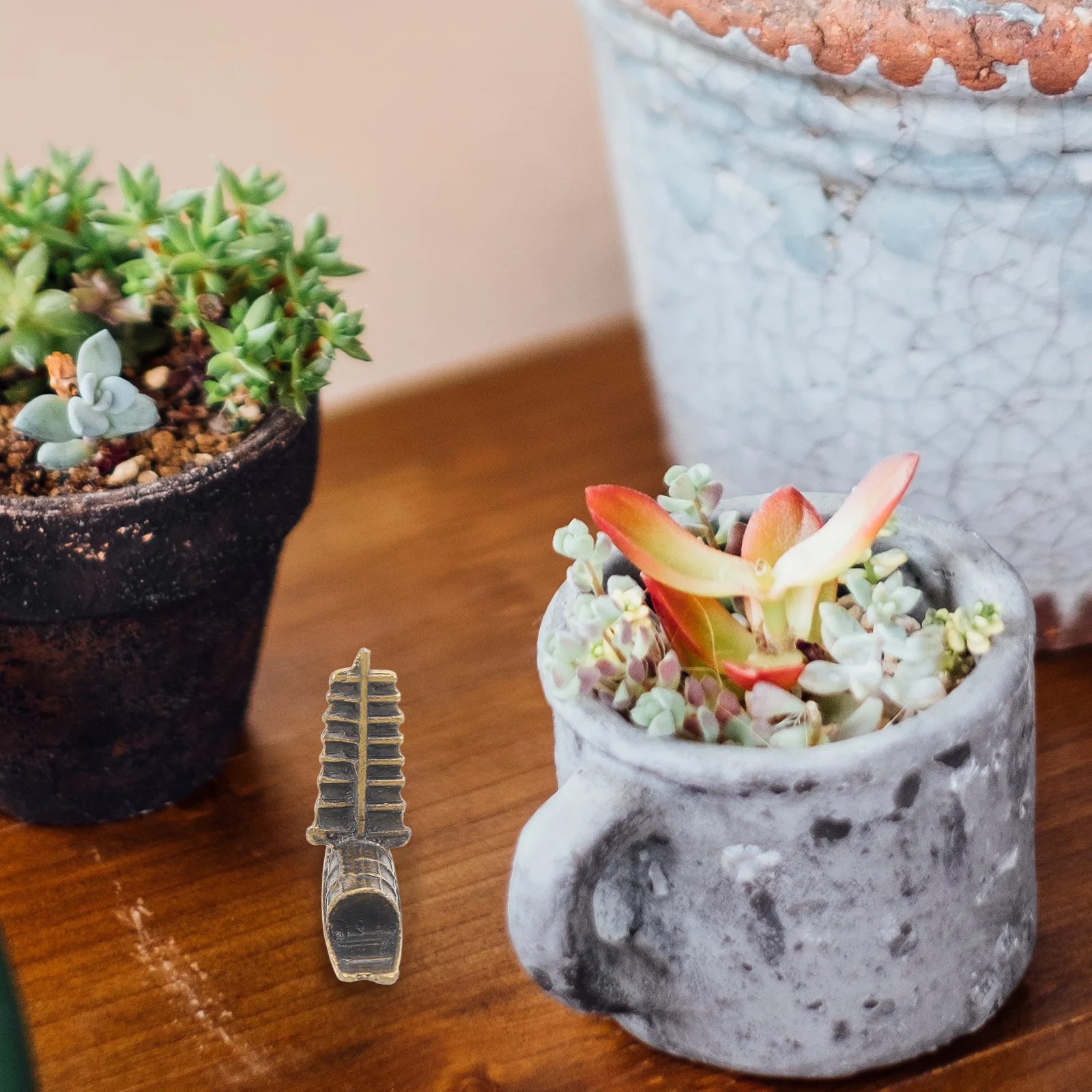 زخرفة قارب مصغر خمر النمط الصيني النحاس المراكب الشراعية لحديقة المناظر الطبيعية ديكور المناظر الطبيعية الصغيرة قارب صغير التماثيل #5