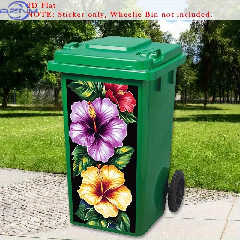 Self-Adhesive PVC Tropical Floral Wall Sticker - Removable Glossy Plastic Sheets Suitable for Walls, Doors, - Reusable Irregul