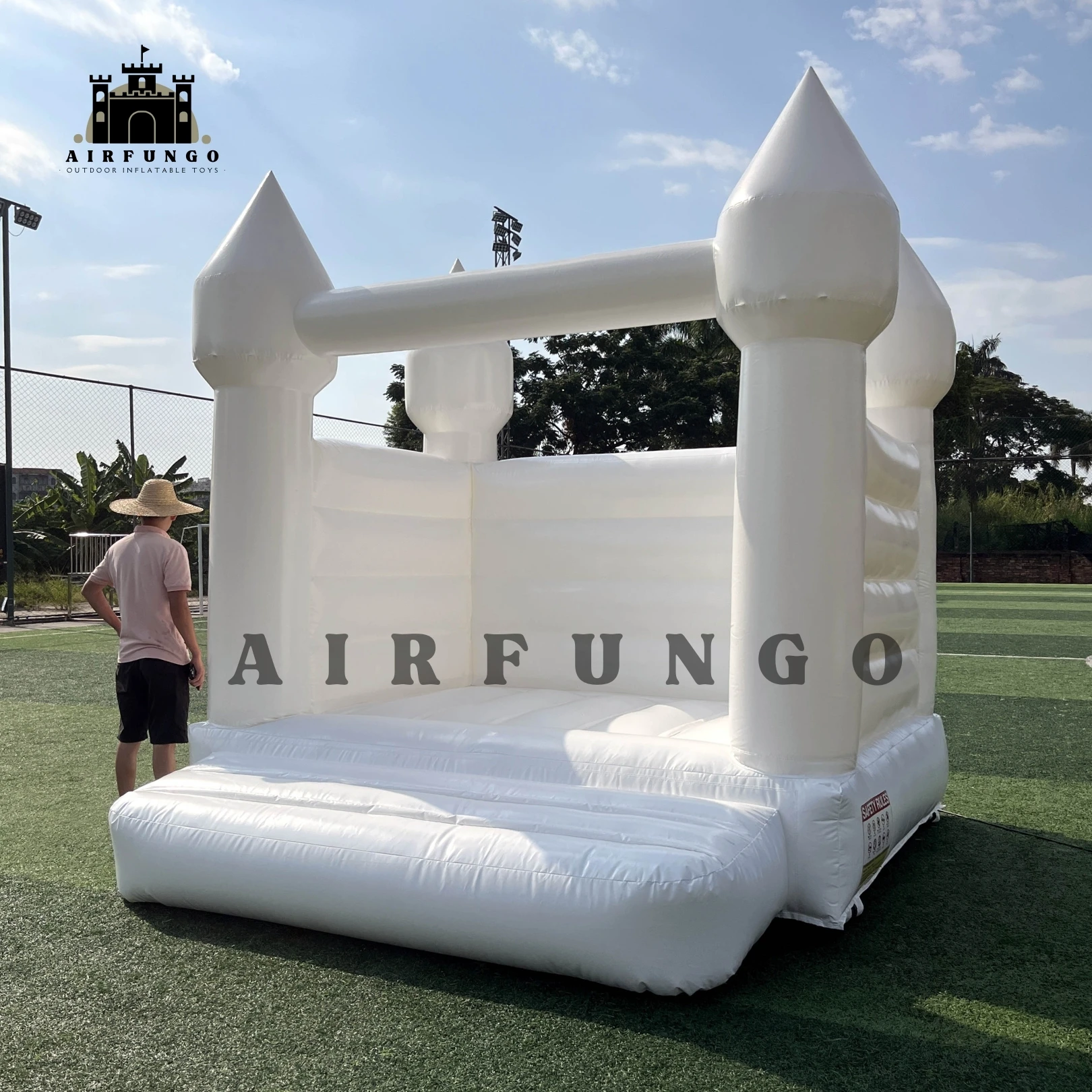 Outdoor Inflatable White Bounce House PVC Inflatable Bouncy Castle/Moon Bounce House/Customization Bounce Wedding Bounce House