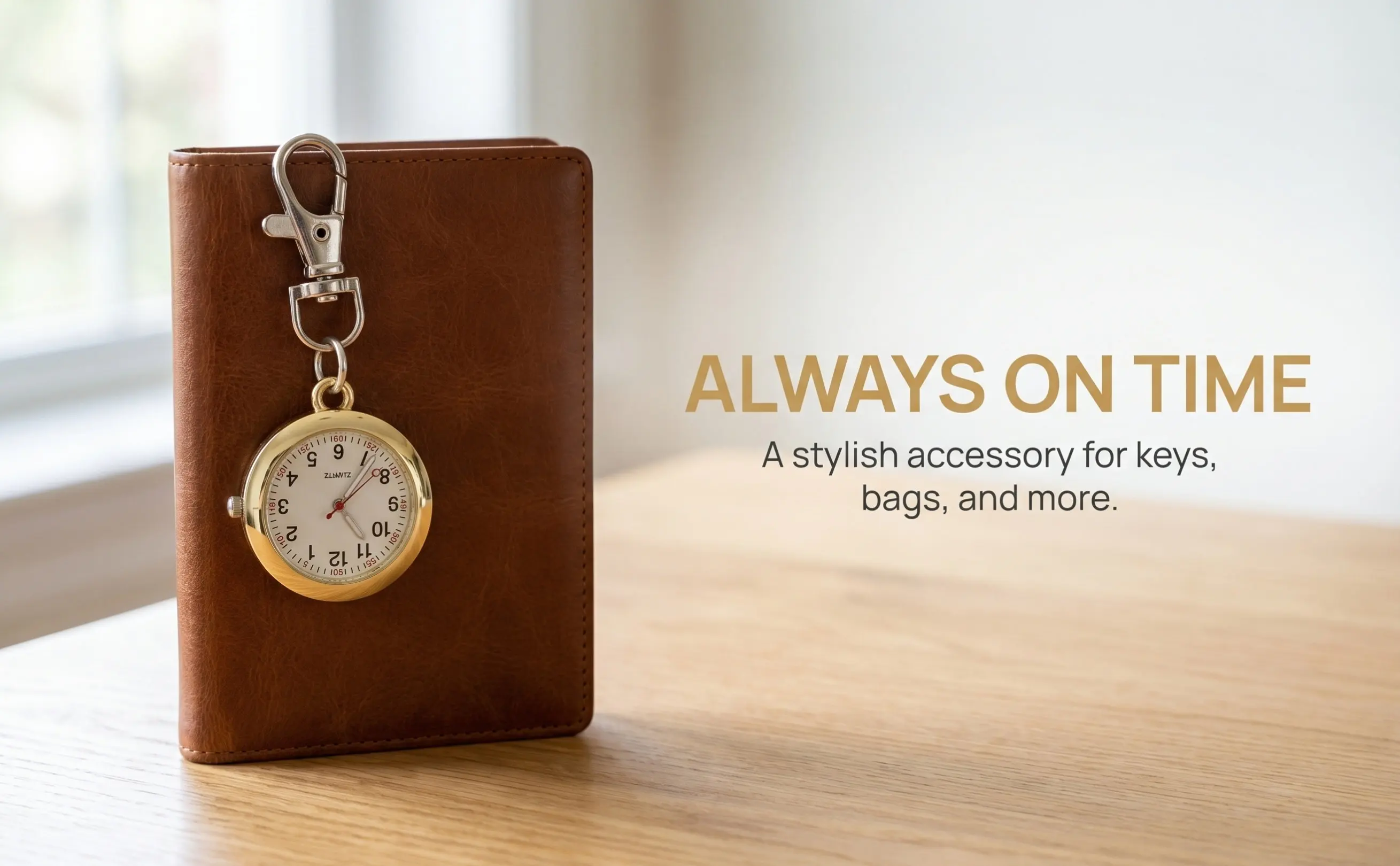 1Pcs Nurse Pocket Watch Simple Stainless Steel Hanging Hook Vintage Metal Decorative Pocket Watch Fob Nurse Pendant