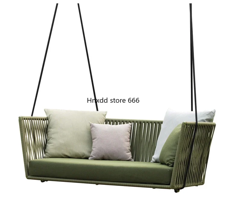 Outdoor swing bird's nest hanging chair double hanging basket rattan chair