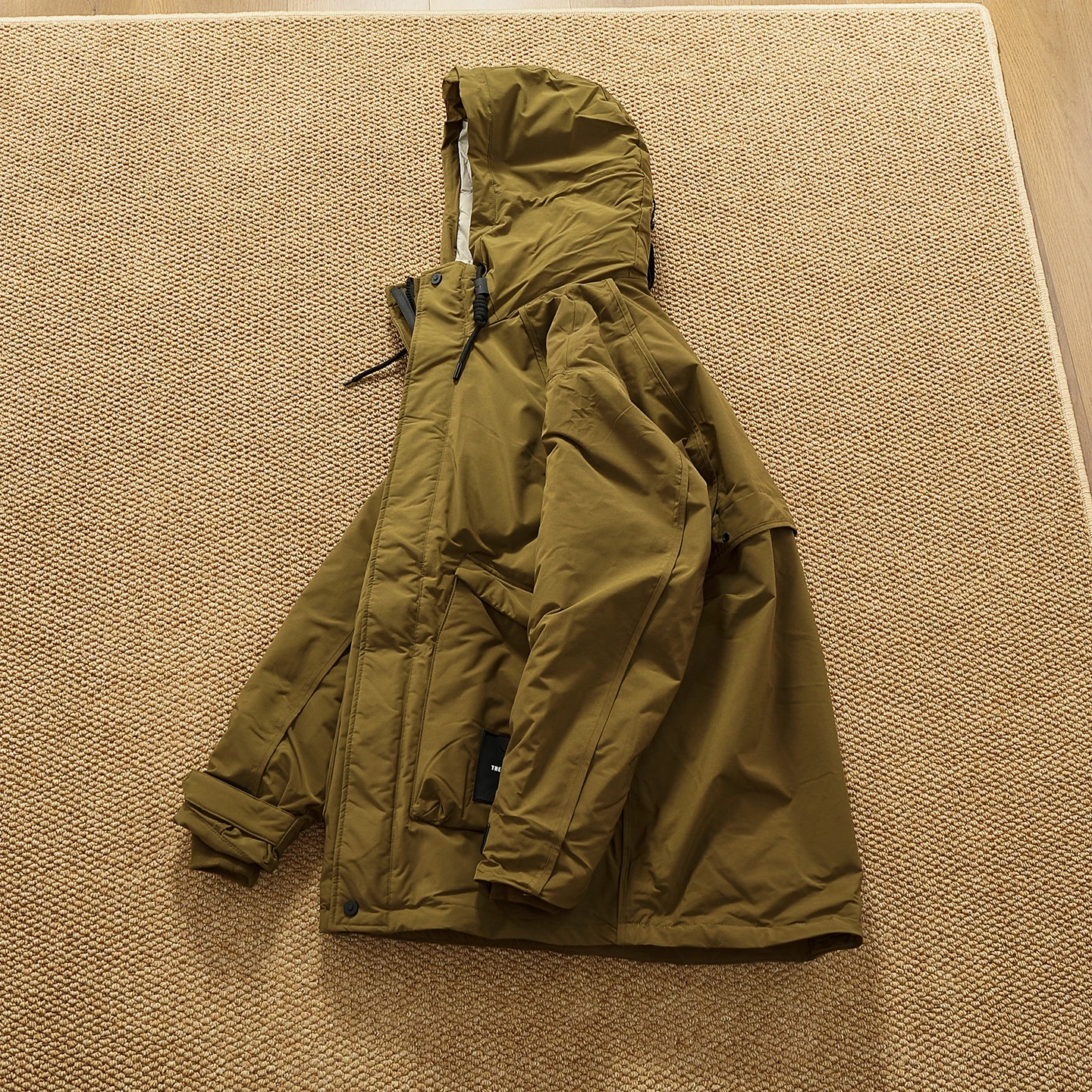 

Autumn Winter Men's Thiened Du down Jaet Hooded Coat Puffy Workwear Durable Urban Sle Faionable Polyester Fiber