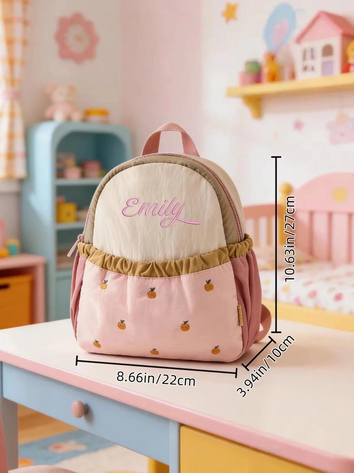 Bestickter Kindergartenrucksack mit Namen für Kinder, personalisierter Schulrucksack, Geschenk zum Schulanfang für Jungen und Mädchen im Vorschulalter – Detail 3