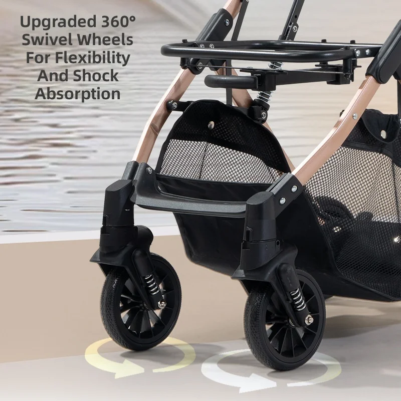 Multifunctional Pet Stroller, Portable Foldable Dog Cart, Outdoor Travel, Large Capacity, for Small Medium Dogs