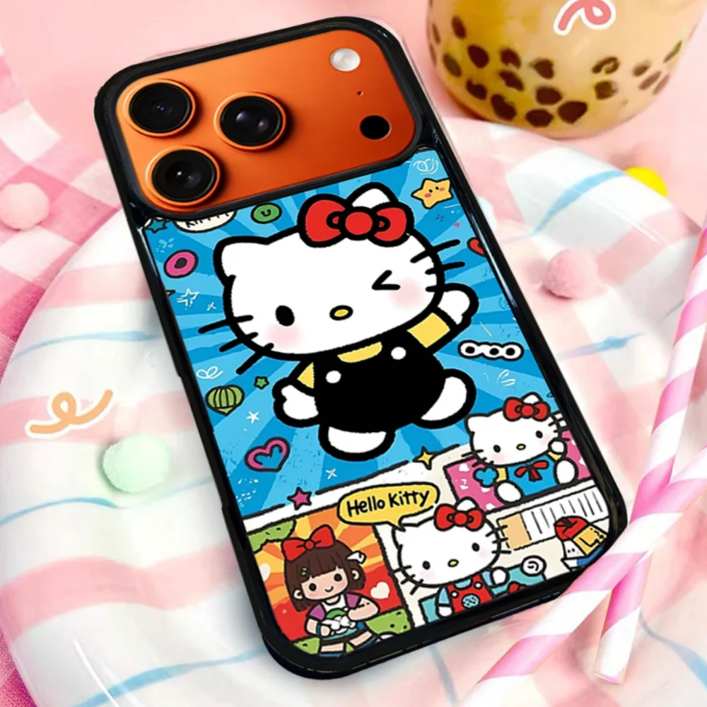 KT مانغا الأزرق خلفية جراب هاتف آيفون 17 الهواء 16 15 14 زائد 13 12 11 برو ماكس للصدمات حماية الصلب الغطاء الخلفي قبعات #5