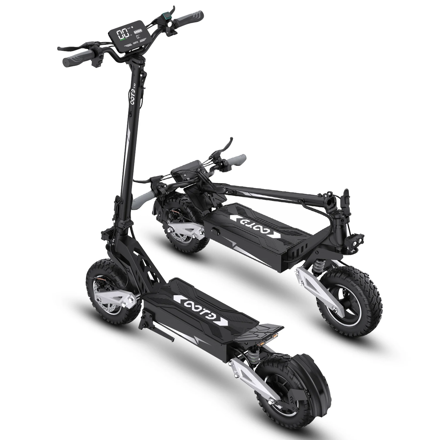 

Взрослый электрический внедорожный скутер для поездок на работу - скорость до 30 миль/ч, 900 Вт, запас хода 30 миль, внедорожные шины 11 дюймов, аккумулятор 48В 13.5Ач, UL22