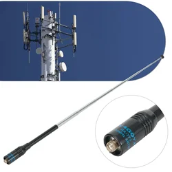 Black Two Way NA-773 SMA-Female Antenna For Baofeng -5R -B5 82 BF-888s Radio Dual Band Telescopic Flexible Antenna