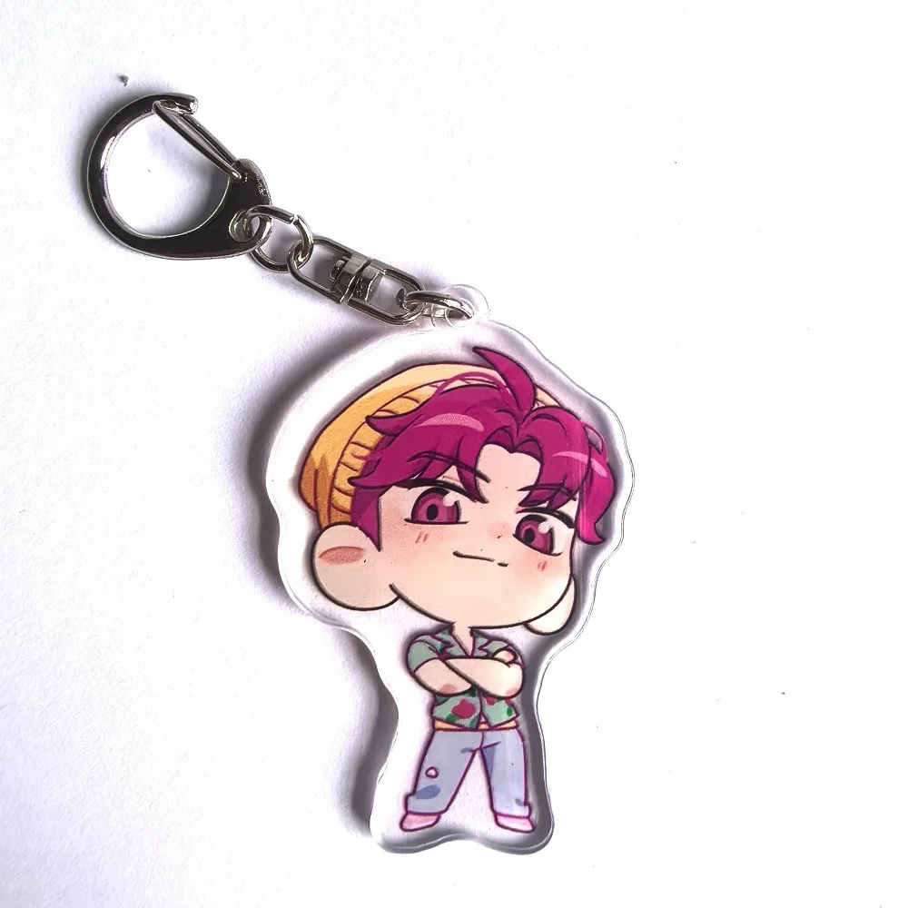 Llaveros acrílicos Kpop Demon Hunters Huntrix Saja Boys para accesorios joyería Rumi Zoey Jinu Mira mochila colgante regalo de vacaciones