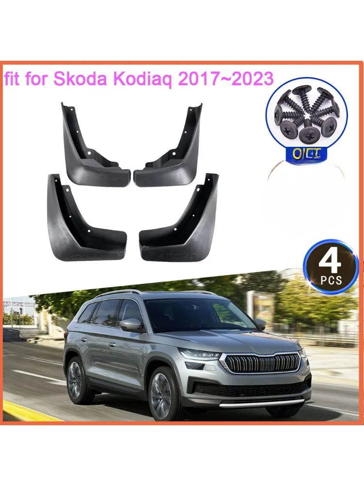 4x dla Skoda Kodiaq 2017 2018 2019 2020 2021 2022 2023 Błotniki Błotniki Błotniki Błotniki Błotniki Przednie Tylne Koło Akcesoria — zdjęcie 2