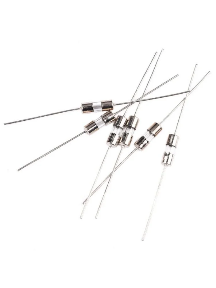 100pcs Glass copper cap with pin slow break fuse 3 * 10MM 250V T 0.5A 1A2A3A 4A 5A 10A
