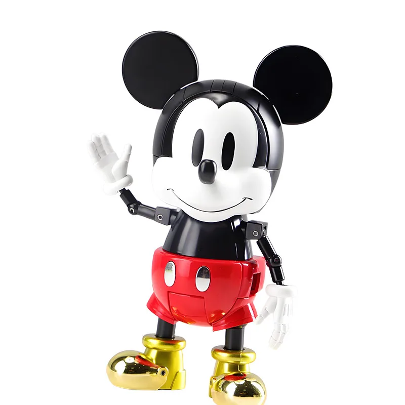 バンダイオリジナル超合金超変形ミッキーマウスアニメフィギュアおもちゃ男の子のためのクリスマスギフトグッズモデル装飾品