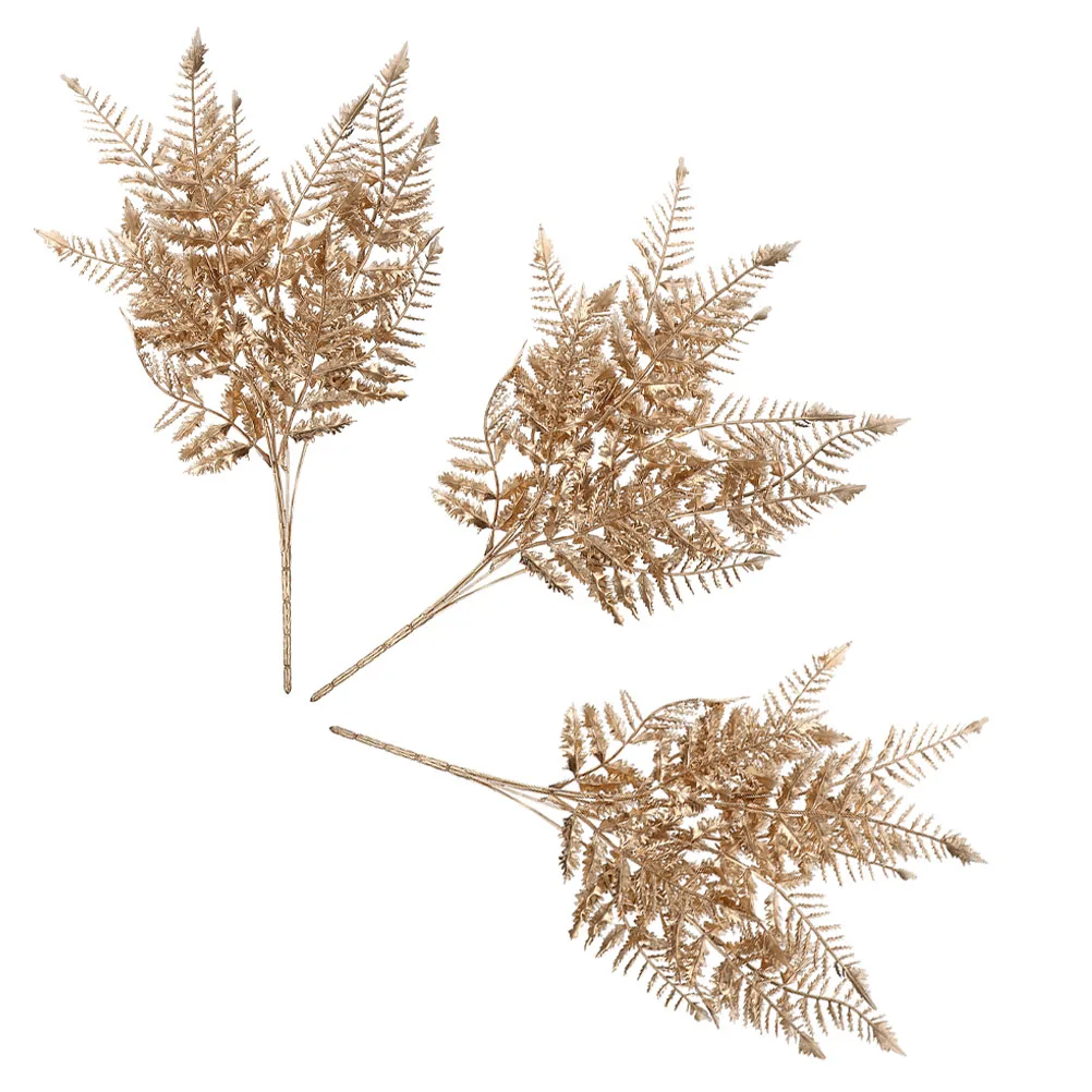 

3pcs Artificial Christmas Leaves Bright Realistic Fake Leaf Decorations for Tree Wreath Flower Arrangements Vase Home Party