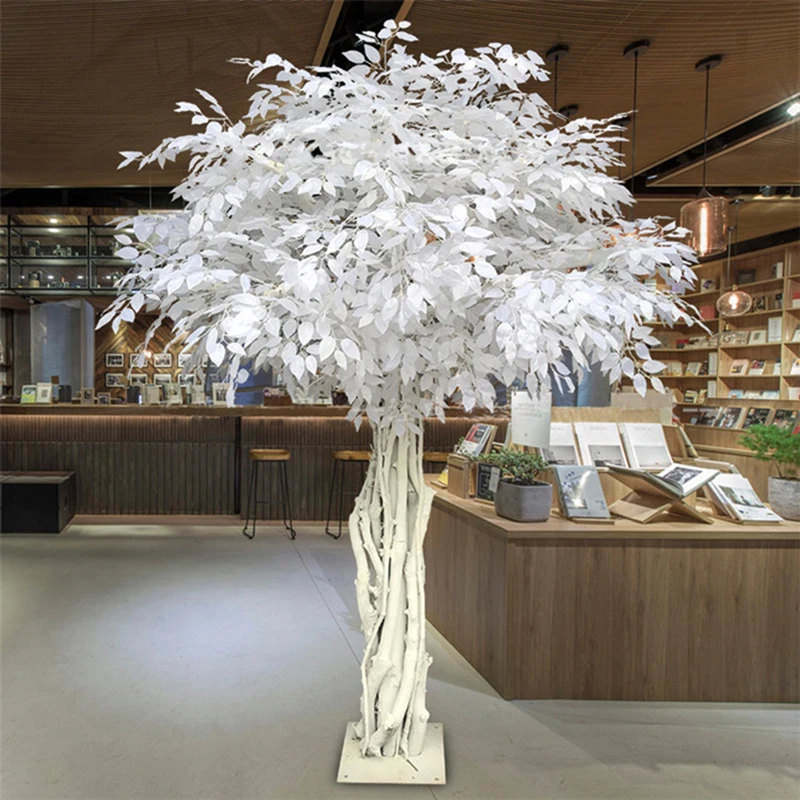 Large simulated white banyan tree, wishing tree, internet celebrity immortal tree, home decoration, garden landscape floor decor