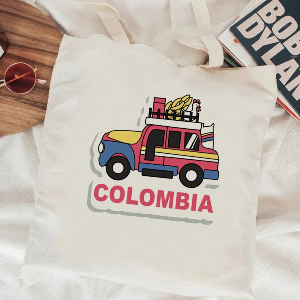 Colombia shopping bag cotton reusable bolsa canvas bolso recycle bag bag fabric bolsas reutilizables tote custom