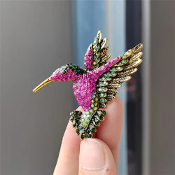 Uomini uccelli spilla spilla strass colorati moda spille per le donne colibrì animale spille accessori di abbigliamento Party Jewelr % s