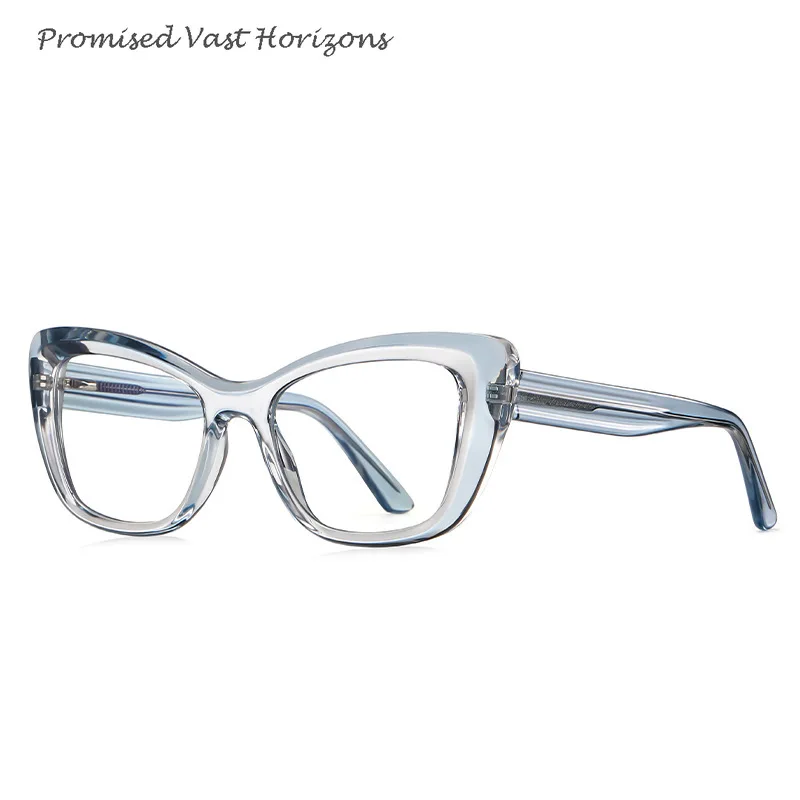 Commuting Anti Blue Light Women's Spray Line Plastic Plano Lens TR Woman Slingshot Hot Hot British Fashion Myopia Eyeglass Frame