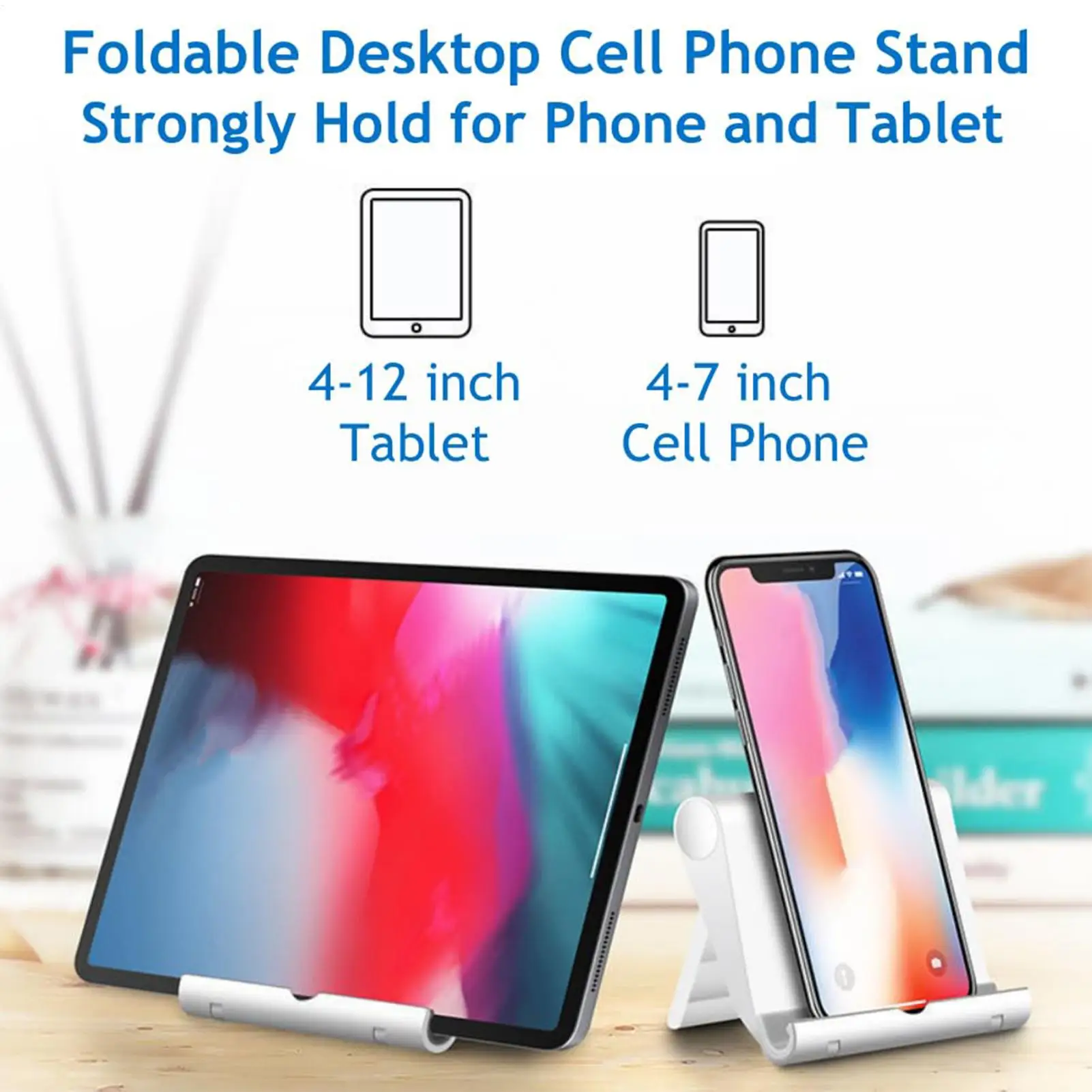 

Desktop Phone Holder Stand Tablet Stand Phone Stand Adjustable Smartphone Stand Desktop Stand Folding Tablet Holder Cell Phone