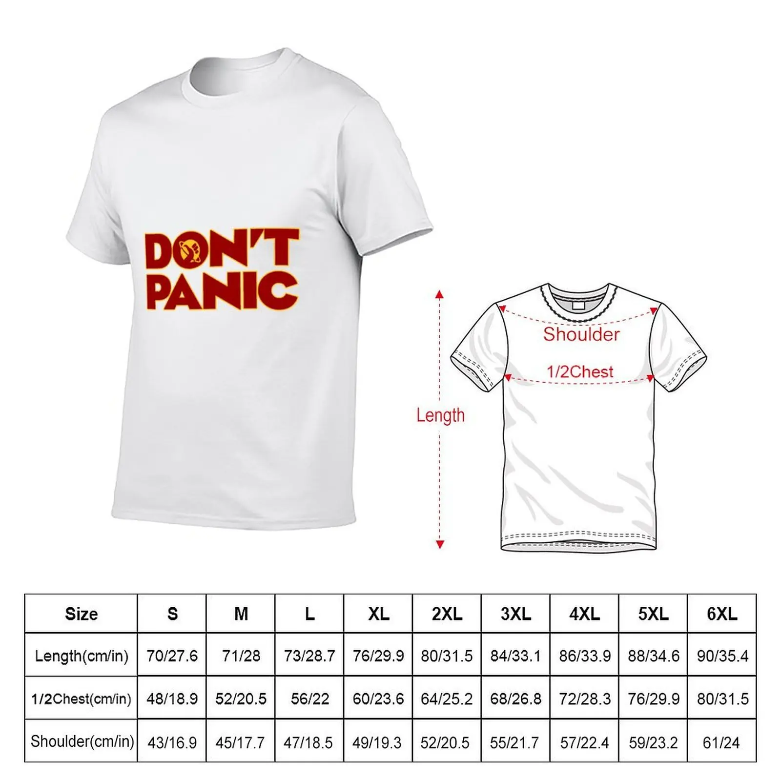 Don_t Panic Hitchhikers Guide To The Galaxy T-Shirt t shirts for man pack white man tshirt T-Shirt