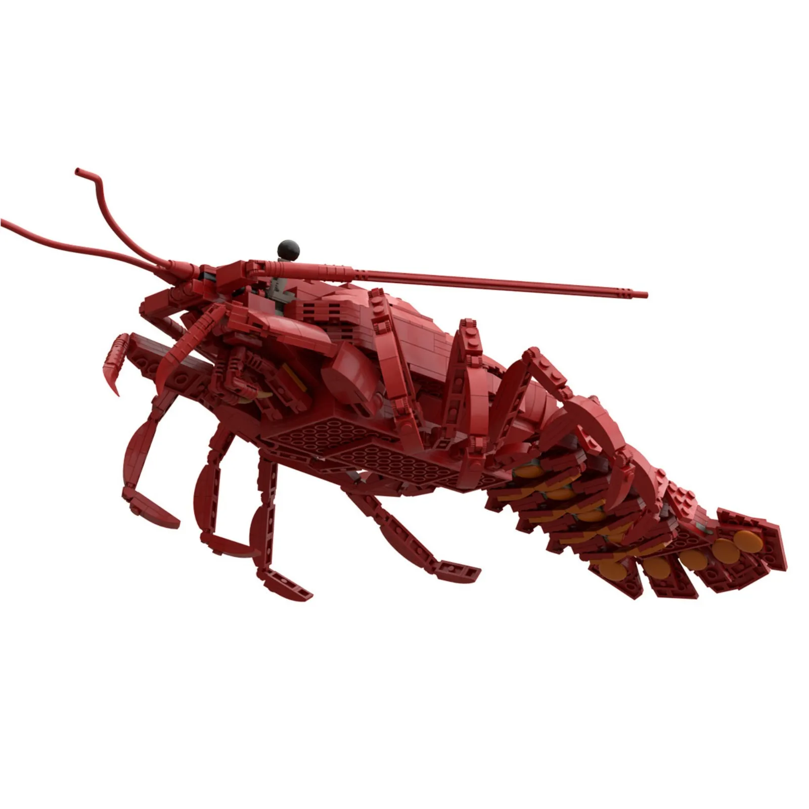 

709 шт. MOC креативные маленькие строительные блоки DIY игрушка подвижная модель омара STEM развивающие игрушки детский подарок мини-кирпичи из частиц