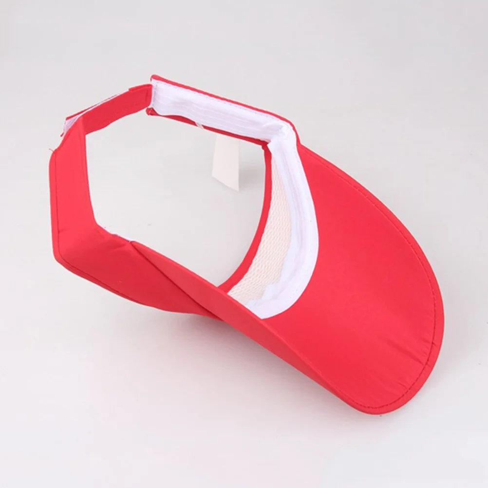 قبعة واقية من الشمس قابلة للتعديل للحماية من الأشعة فوق البنفسجية في الهواء الطلق للرياضة والتنس والشاطئ والمشي لمسافات طويلة قبعة صيفية للرجال والنساء باللون الأحمر