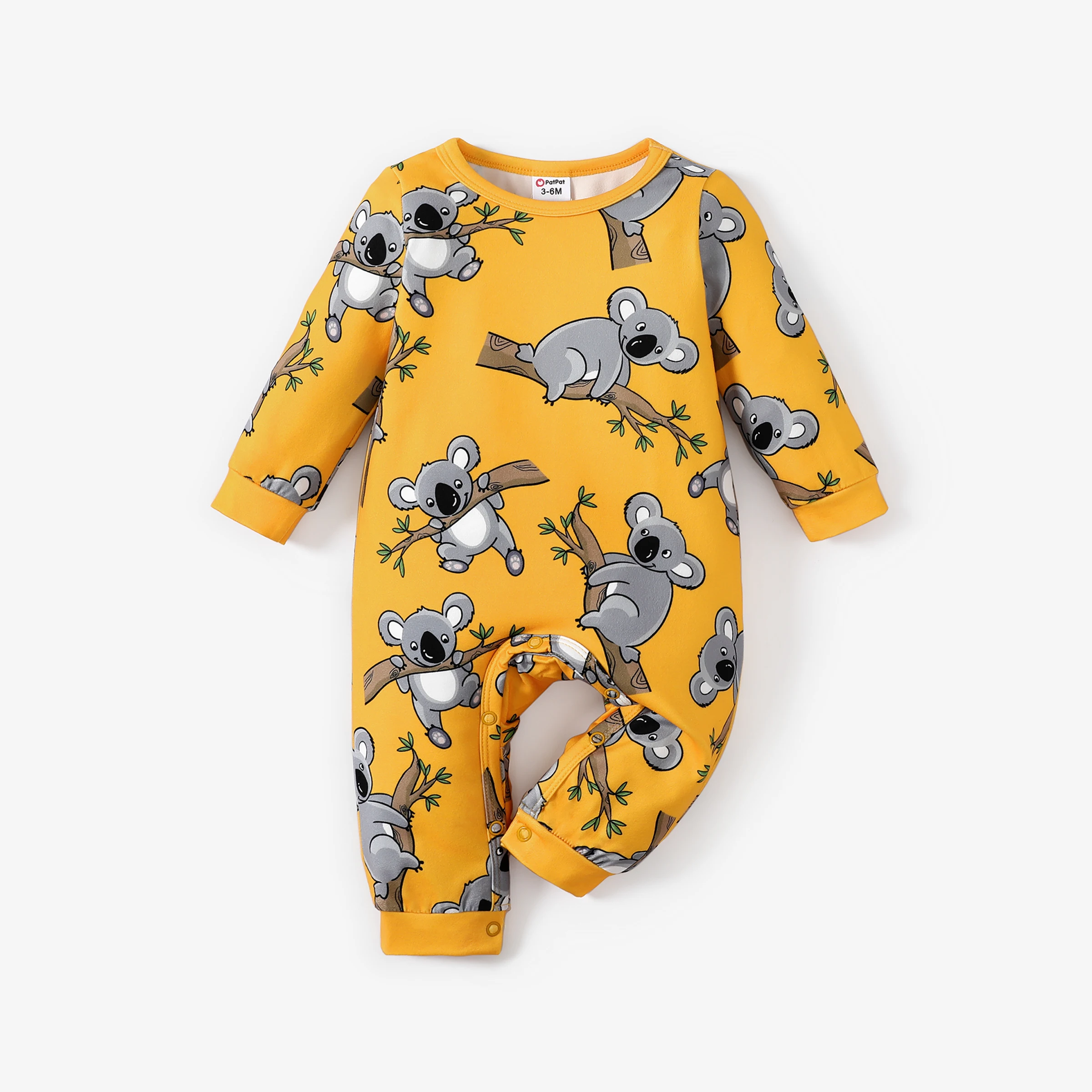 PatPat Baby Girl/Boy Fashion Koala Print Jumpsuit