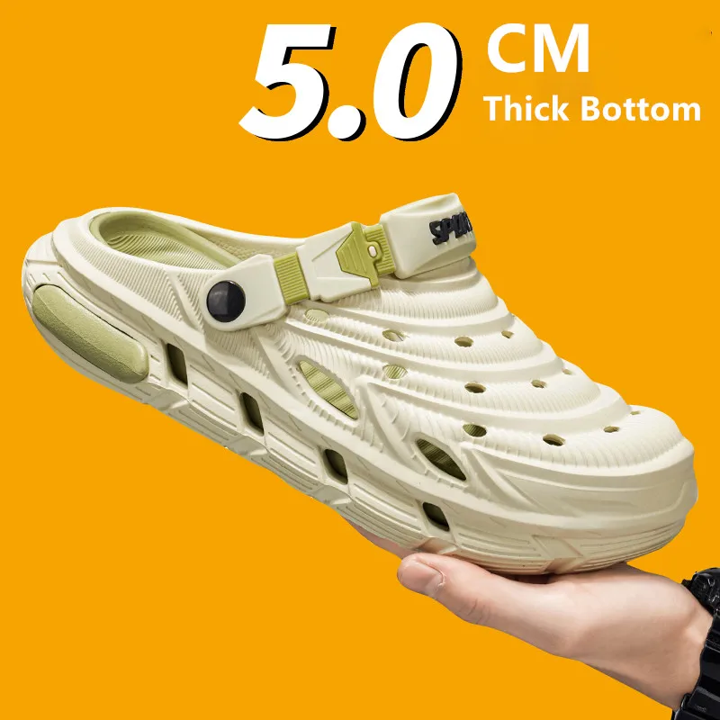 2026 New EVA Soft-sole Men's Sandals Summer Unisex Garden Shoes Indoor Outdoor Non-slip Slippers Walking Men Beach Shoes
