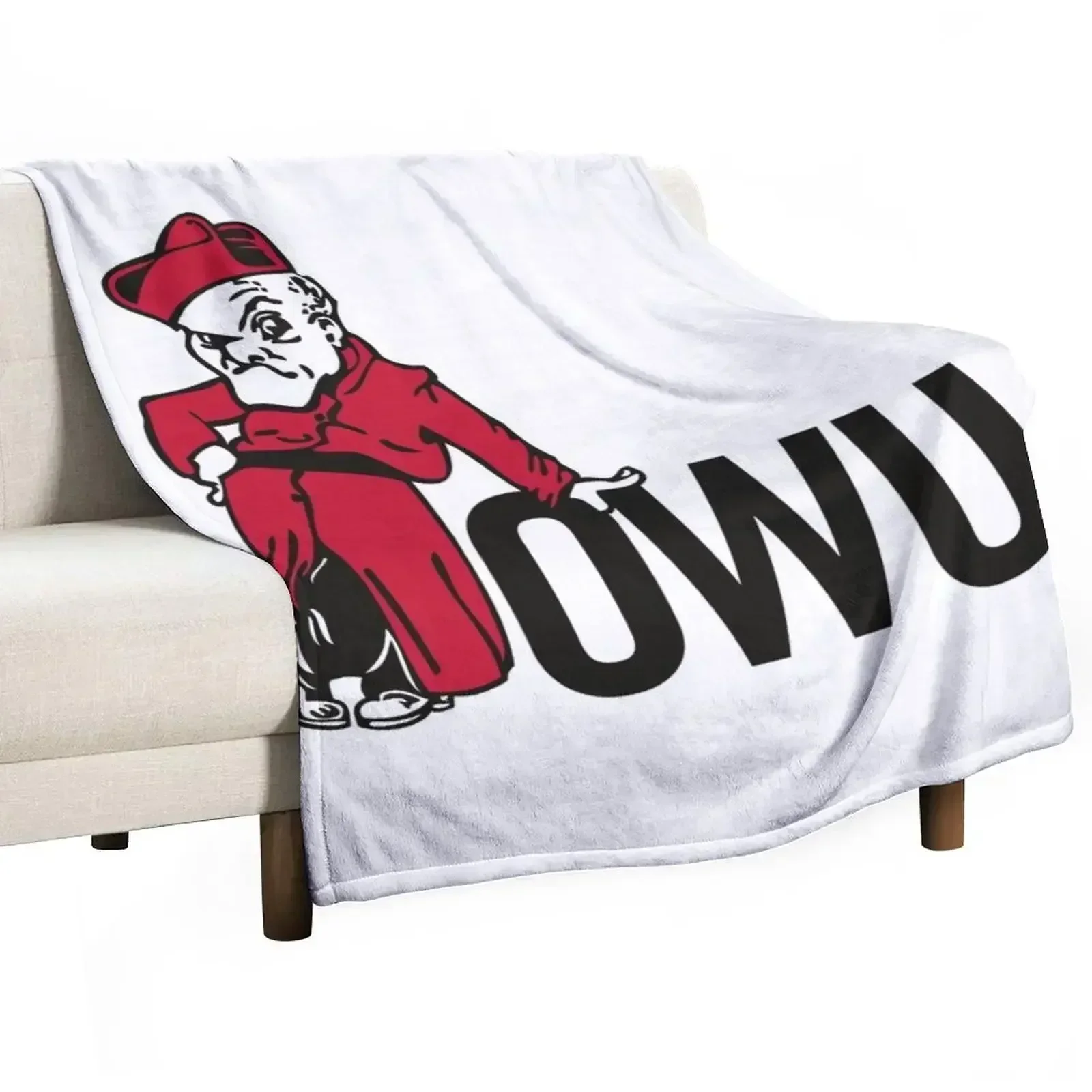 

Ohio Wesleyan battling bishops Throw Blanket Portable Lightweight Blanket for Travel Camping