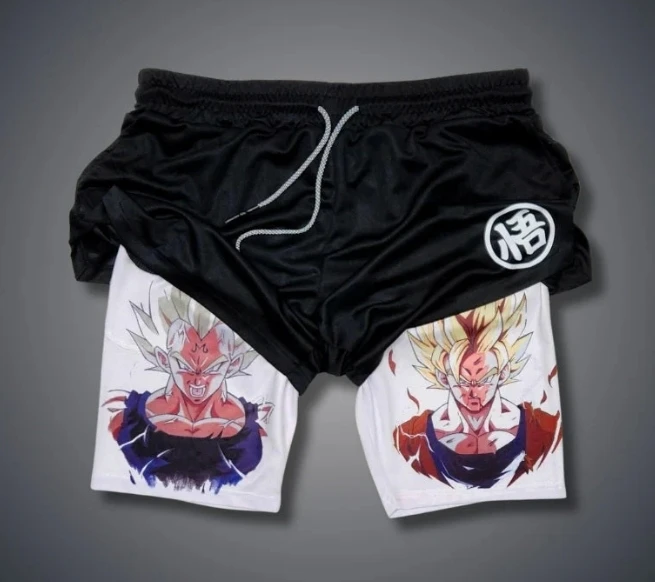 Dragon Ball Comic-Charaktere Herren Freizeit-Sportshorts 2026 Sommer Atmungsaktive 3D-Bedruckte Schnelltrocknende Loose-Fit-Shorts für den Alltag