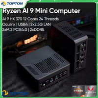 Topton Gaming Mini Computer Oculink AMD Ryzen AI 9 HX 370 365 PRO 360 USB4 2x2.5G LAN 2xPCIe4 Desktop PC Gamer Windows11 WiFi6E