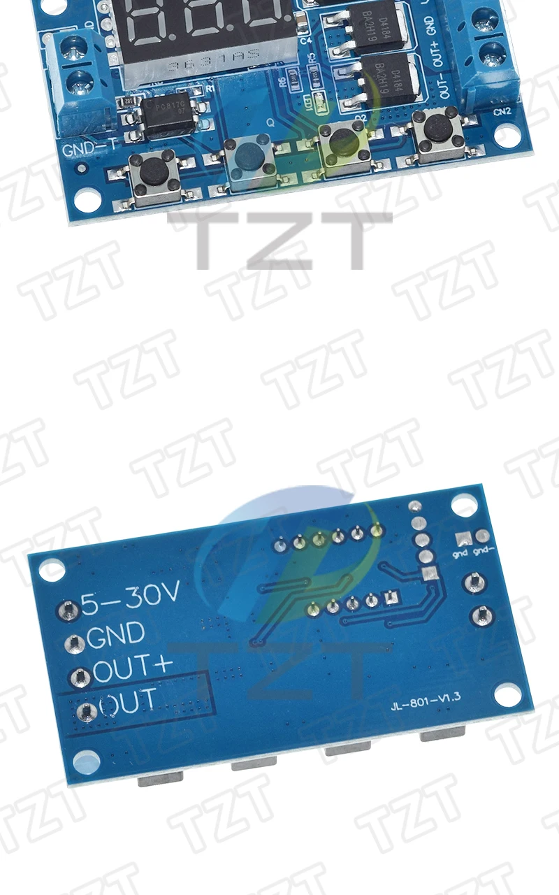 DIYTZT 1/2/3PCS Trigger Zyklus Timer Verzögerung Schalter 12 24V Platine Dual MOS Rohr control Modul – Detail 9