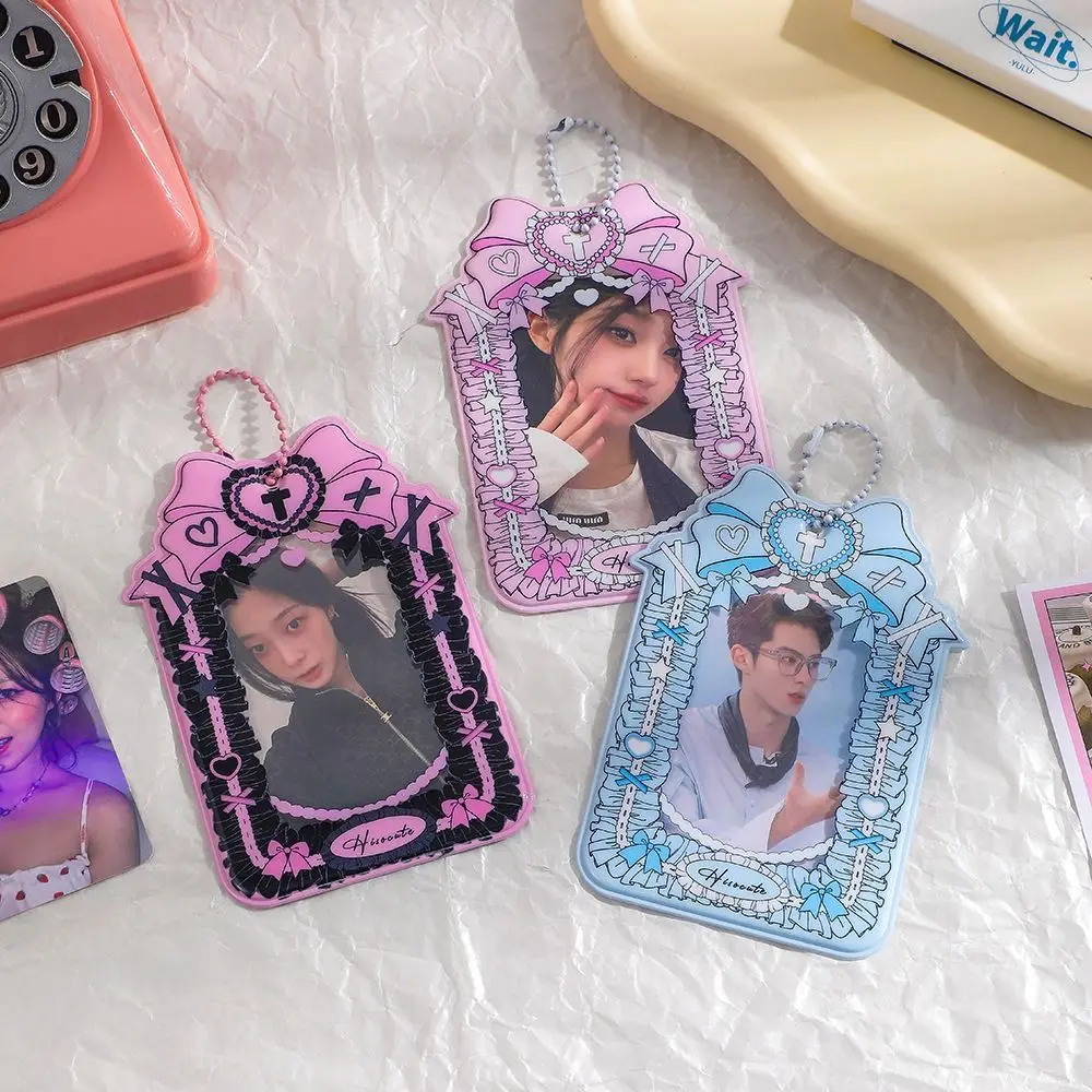 Butterfly Y2k Photocard Holder Protable INS Hanging Photo Card Cover 3 Inch Keyring Card Protector Sleeve Photo Frame