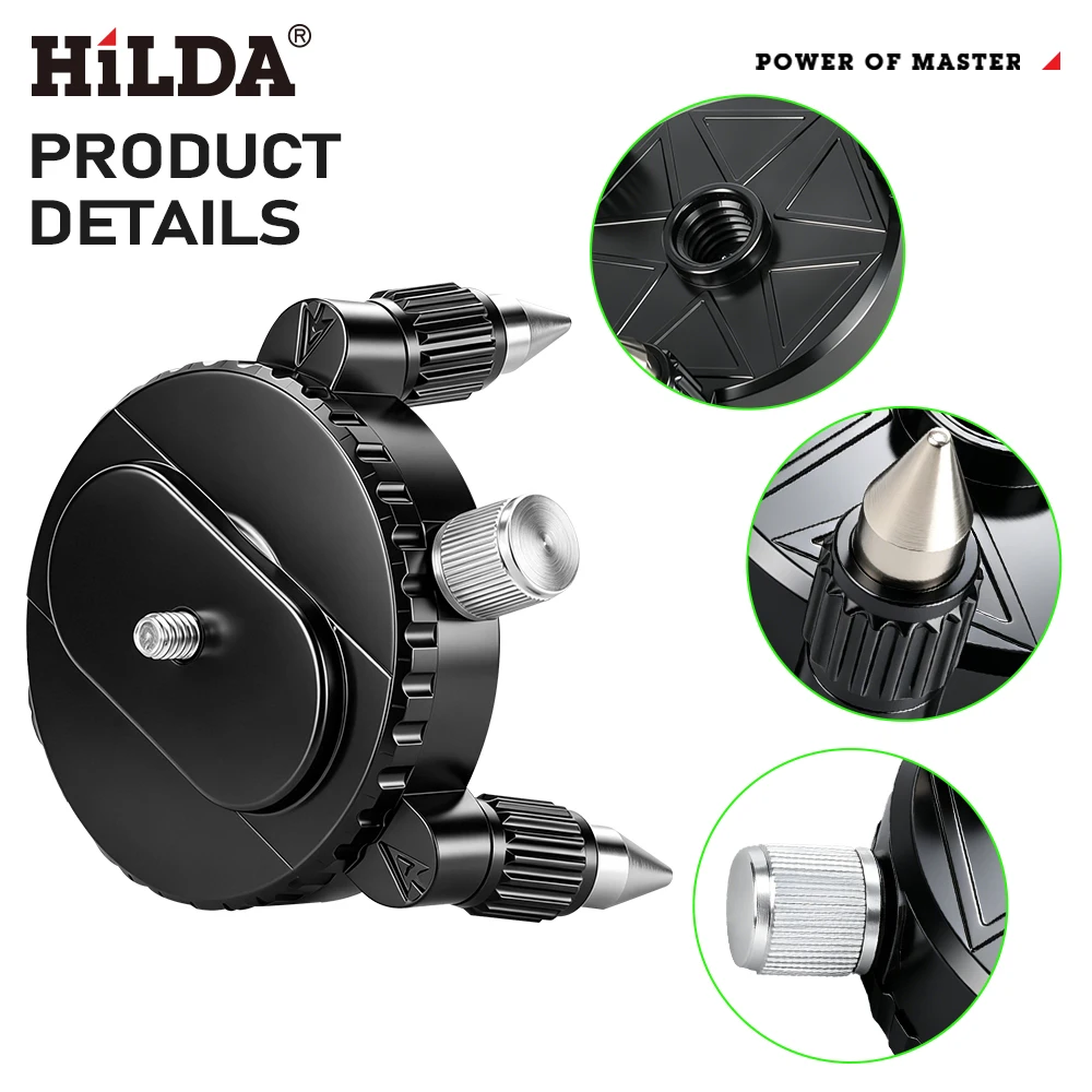 HILDA Laser Level Tripod Base 360° Rotatable Adjustment Bracket for Floor Tiling Wall Construction Measuring Tool