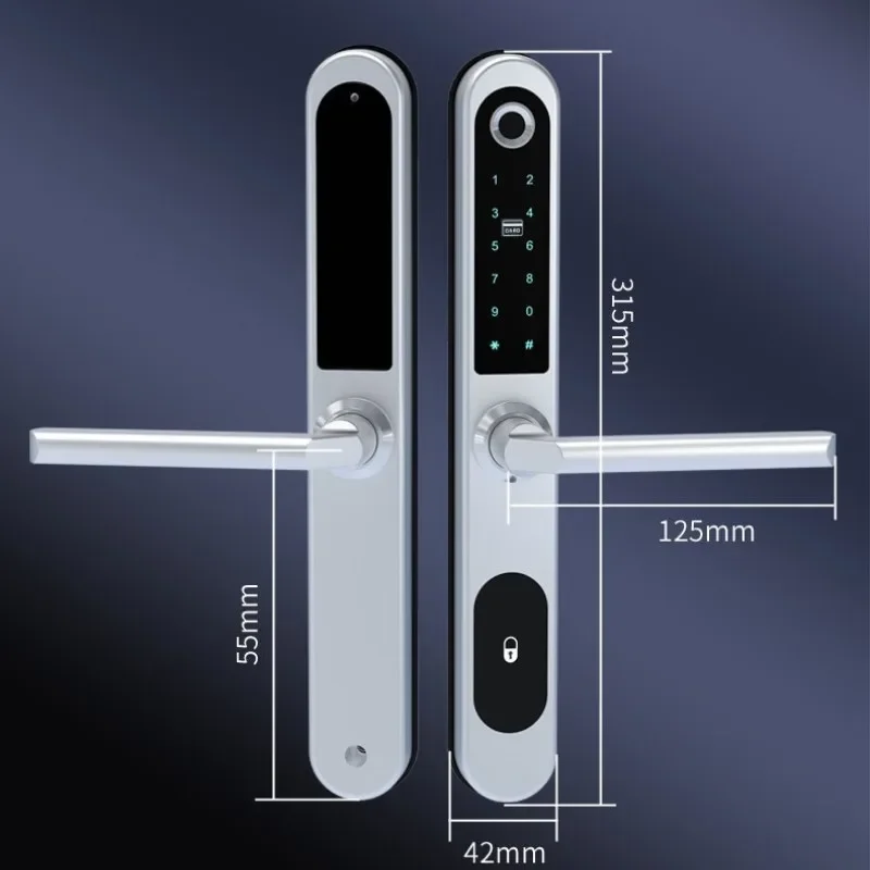 TTLock/Tuya Smart Door Lock Fingerprint Biometric Waterproof Digital Electronic Lock APP IC Card Password Aluminum Alloy Lock