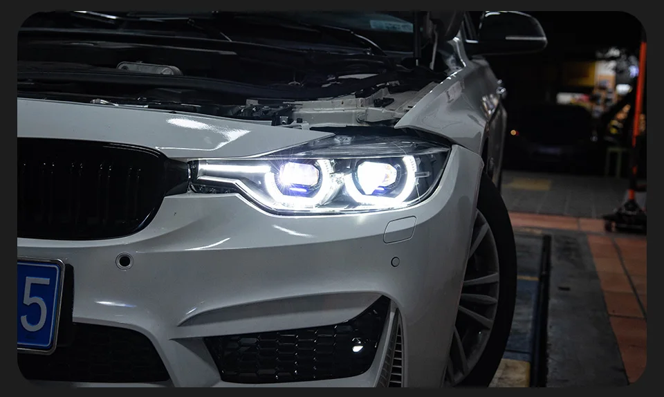 AKD Car Lights for BMW F30 LED Headlight Projector Lens 2012-2019 F31 F35 3 Series 320i 325i DRL AngelEye Automotive Accessories