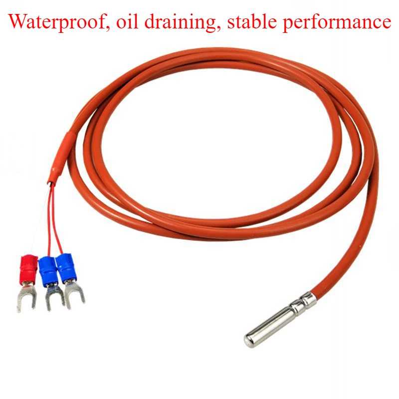 PT100 Platin thermischer Widerstand Silikon hochtemperatur wasserdichte Rollensonde PT100 hochpräziser Temperatursensor