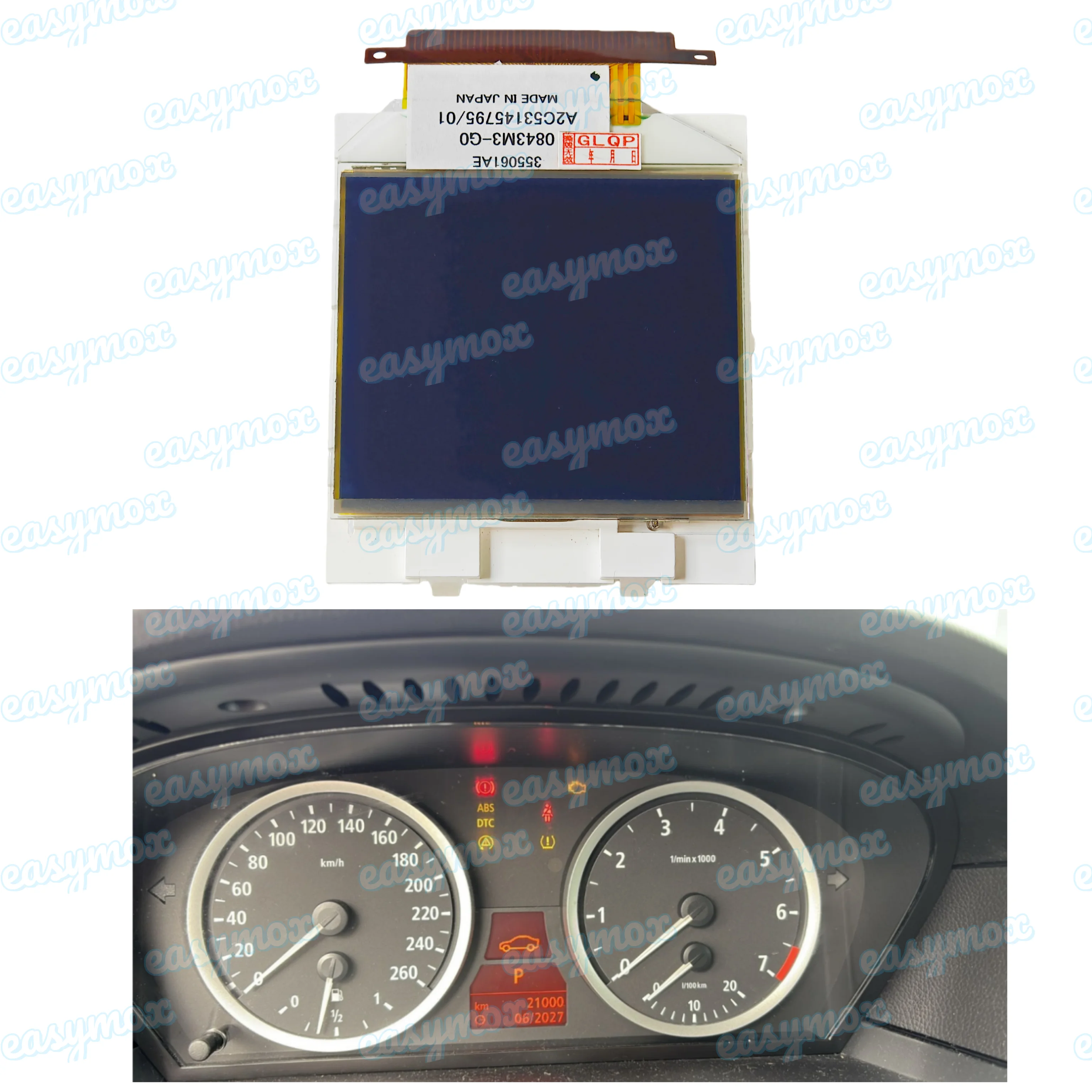 

Original Middle Small LCD Display for BMW E60 E61 E63 E64 E70 Instrument Cluster Dashboard Screen Replacement 355061AE