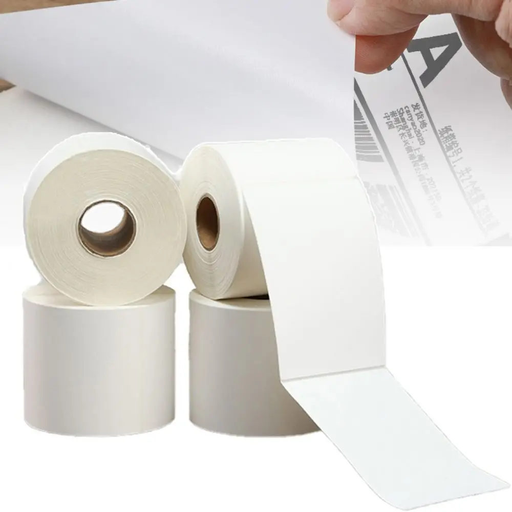 500 PZ Adesivo Termico Bianco Rettangolo 100*150mm Stampa Etichetta Adesiva Ad Alta Viscosità Impermeabile Tag di Carta Forniture Per Ufficio