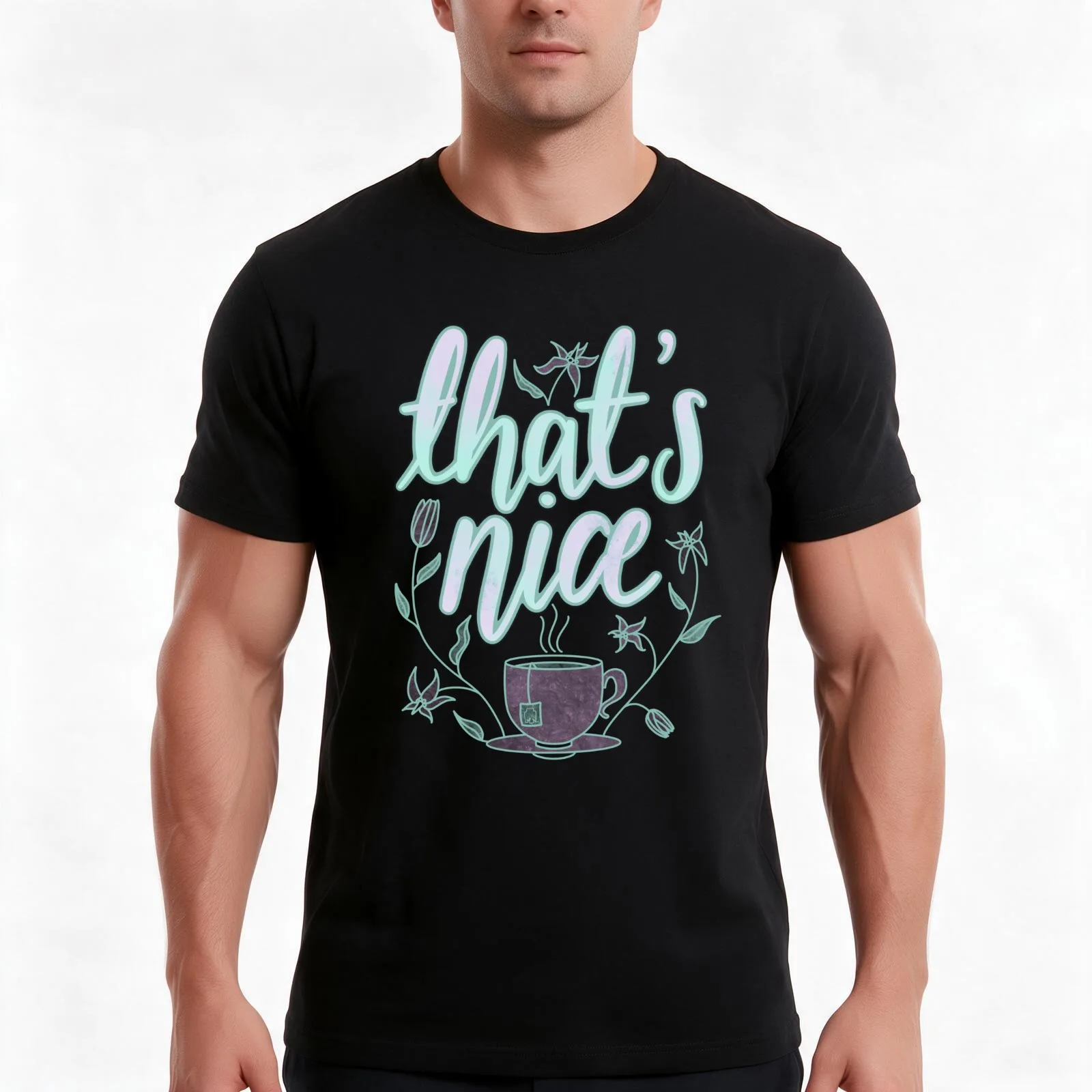 Caduceus Clay - That’s Nice T-Shirt, Summer Casual Cotton Tee, Oversized Streetwear Tops, Vintage Graphic Print, 100% Cotton