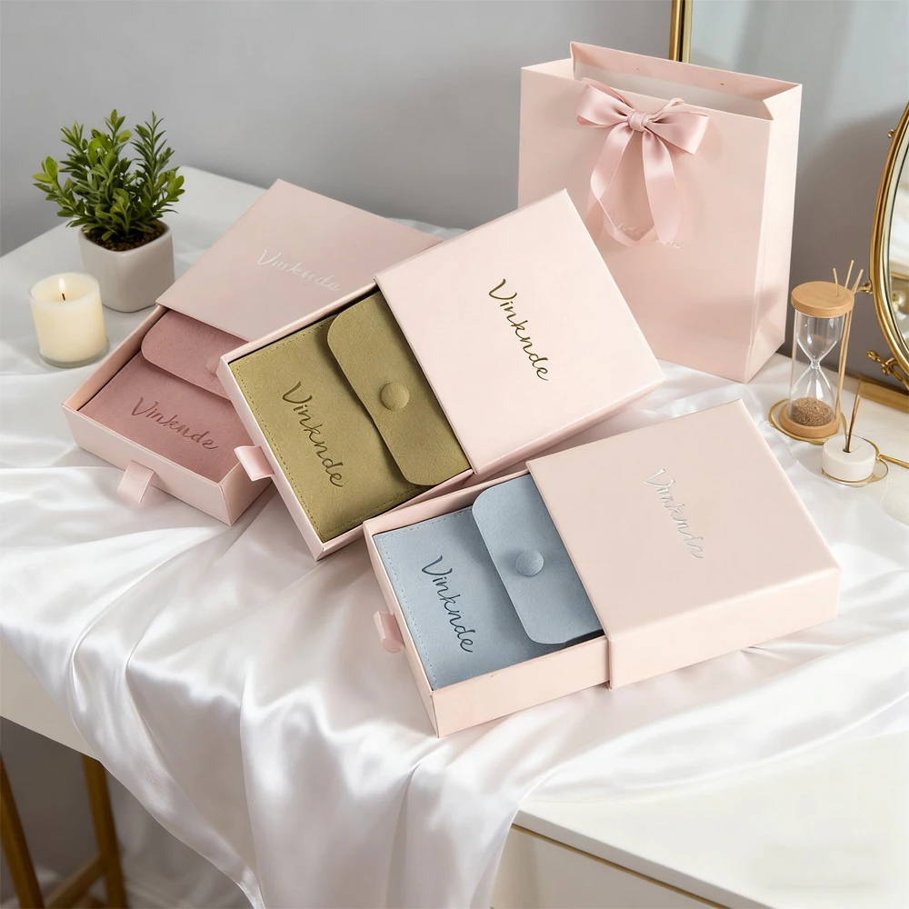 

Custom Drawer Mini Ring Box Travel Portable Small Earrings Jewellry Gift Boxes Necklace Bracelet Packaging Storage Bag Organizer