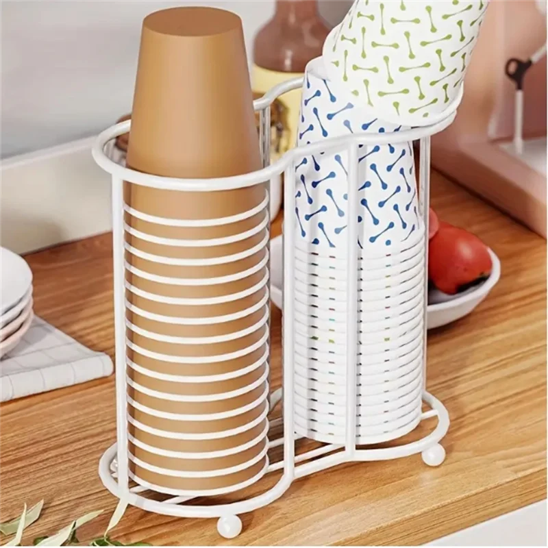 

Kitchen Paper Cup Holder Disposables Cups Picker Multifunctional Desktop Cup Storage Rack Household Coffee Cup Holder For Home